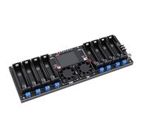 Eujgoov 8 Slot Lithium Battery Analyzer Multi Function Capacity Checker with Charge Discharge Cycle Internal Resistance Measurement Type C Powered for Flat Top Battery Testing