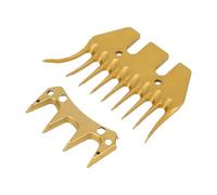 Eujgoov 9 Tooth Sheep Shears Replacement Blades with Stainless Steel Curved Design for Thick Wool Sheep Alpacas Llamas
