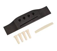 Eujgoov Acoustic Bass Rosewood Bridge, 4 String Bass Bridge and End Pin Set with Plastic Saddle, 170x42mm Lightweight Replacement for Folk Acoustic Guitar