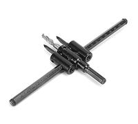 Eujgoov Adjustable Hole Saw Circle Cutter, 30-200mm Twist Drill Hole Opener Reamer Carpentry Woodworking Forstner Bit, Steel Opener Saw for Drywall Wood, with Hex