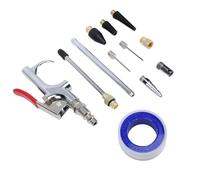 Eujgoov Air Nozzle Blow Gun Kit, All Metal Body with 1/4 Inch NPT Quick Connector and 8 Accessories, for Inflation and Cleaning Tasks