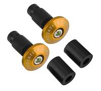 Eujgoov Aluminium CNC Bar End Plug, Durable Alloy Handlebar End Cap with Mounts, Bright and Colorful Part, Effectively Protect the Rod and Handle, Universal Fit for Most Motorcycle with (Gold)