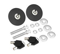 Eujgoov Aluminum Alloy Hood Lock, Car Universal Engine Hood Cover Lock Key Pin Kit Safety Pin, Durable Autopart, Reliable Autopart, Strong , For Professional Rally Cars, the (Black)