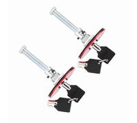 Eujgoov Aluminum Alloy Hood Lock, Car Universal Engine Hood Cover Lock Key Pin Kit Safety Pin, Durable Autopart, Reliable Autopart, Strong , For Professional Rally Cars, the (Red)