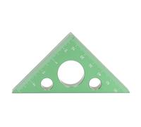 Eujgoov Aluminum Alloy Right Angle Ruler 45 90 Degree Square with Clear Scale 3in Measurement Tool for Woodworking Carpentry Table Saw Height Setup (Green)