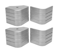 Eujgoov Aluminum Pontoon Deck Corner Protection Caps 90° Rounded Height 3-1/8in To 3-3/16in For Marine Use