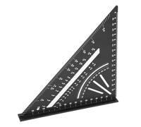 Eujgoov Aluminum Ruler Etched Scale 30 45 60 Degree Fixed Angles Heavy Duty Alloy with Recessed Design for Woodworking Engineering Projects (Black)
