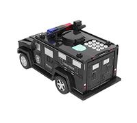 Eujgoov Armored Car Piggy Bank with Auto Roll Money for Kids, 28x14x13cm Electronic Money Safe with Password, Music Playback, Switching Between Chinese and English