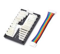 Eujgoov Battery Balance Board for 2-6S Lipo, JST-XH XH EH Universal | Compatible with 6S Charger, 2-6S Battery 7.4-22.2V, Multi-color Flat Cable, Easy Plug Connection, Flexible Charging Sockets