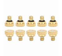 Eujgoov Brass Atomizing Nozzle 10Pcs 0.2mm Low Pressure Misting Sprayer