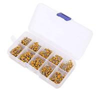 Eujgoov Ceramic Capacitor 500 Pcs Kit, and Multilayer Assortment 0.1uF-10uF, Plastic Storage Box for Easy Sorting Marked with Value on Box Surface