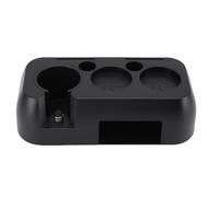 Eujgoov Coffee Tamping Station, ABS Multifunctional Organizer for Portafilters, Compatible with 49mm to 58mm, Perfect for Home and Office Use (Black)