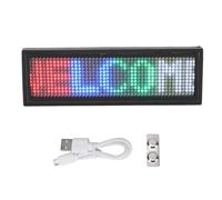 Eujgoov Color LED Name Badge 12x48 Pixels APP Control Programmable Reusable Name Sign Price Tag for Restaurant Store Hotel Office