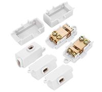 Eujgoov Copper Terminal Splitter Junction Connector Box 5Pcs Set with Detachable Insulating Cover for Ceiling Light Wiring Electric Meter Switch ABS Mystical/Fantasy Retardant Material 16KW High