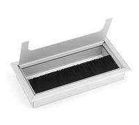 Eujgoov Cord Grommet Table Cable Hole Cover, Aluminum Alloy Outdoor and Office Organizer for Computer Desks, 3.1 X 3.1 X 6. Inches with Concealed Wire Outlet