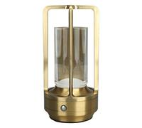 Eujgoov Cordless Table Lamp 3 Colour Rechargeable LED Bedside Lamp with Stepless Dimming Touch Control (Gold)