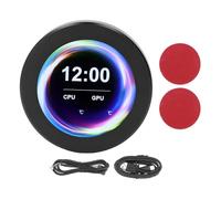 Eujgoov CPU Cooler LCD Screen AIO Display Screen 2.1in Round Screen 360 Degrees Rotation with Real Time Temp Control and Clear IPS Display,Easy Install with Type C and PH Port