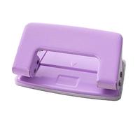 Eujgoov Double Hole Punch Portable Colorful Paper Puncher Ergonomic Design 6mm Hole Spacing Ideal for Office School and Home Use (Purple)