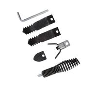 Eujgoov Drain Cleaner Cutter and Auger Set, Stainless Steel Pipe Dredging Machine Cutter Head Set with 3 Heads and 1 Auger, for 5/16 to 3/4 Inch Cables