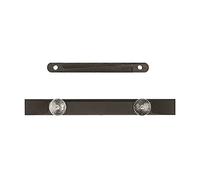 Eujgoov Ebony Guitar Bridge, Premium Ebony Jazz Guitar Bridge with Adjustable Thumbwheel, Solid Base for Superior Tone, Made of Wood Grain, for Different String Spacings