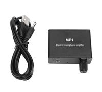 Eujgoov Electret Microphone Amp Adjustable Gain Type C Input | 150mAh Lithium Battery, 10 Hour Runtime, Condenser Mic Compatibility, 3.5mm Output, Headphone Amp, Mix Output