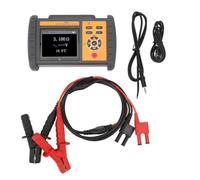 Eujgoov Electric Circuit Testing Device, Battery Voltage Temperature Tester for Repair with Alarm Setting, Measurement Range 0.000m Ω - 3.100 Ω, ±100.00V, -10.0-60.℃