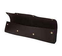 Eujgoov Flute Carrying Bag, Synthetic Leather Non Woven Fabric Metal Wind Instrument Storage Case with Shoulder Strap, Firm Lock Buckle, Suitable Size, Very Convenient (Brown)