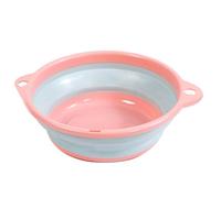 Eujgoov Folding Baby Basin Portable Silicone Plastic Wash Basin for Children Camping Travel Foldable Washing with Child-Friendly Size Multifunctional Use Space-Saving Design (Pink)