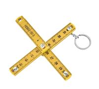 Eujgoov Folding Meter Stick Plastic Ruler, Yardstick Tool ABS Carpentry Laying Tiles Measuring Foldable, Compact Design, for Woodworking Projects (Yellow)