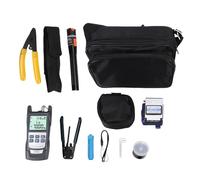 Eujgoov FTTH Fiber Optic Tool Kit with Cleaver Power Meter Stripping Pliers Red Light Pen for Fiber Optic Cutter