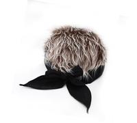 Eujgoov Funny Spiked Hair Hat Unisex Adjustable Wig Visor, Novelty Short Wig Hat Black for Parties Costumes Performances, Cotton Polyester Blend 50-58cm Head Circumference (Coffee)