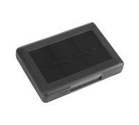 Eujgoov Game Card Case Holder PP Plastic Cartridge Storage Box 28 in 1 Pocket Design Compact Organizer for 3DS DSL DSI LL Memory Cards for Travel Home Use (Black)