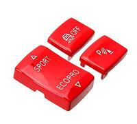 Eujgoov Gear Button Kit ABS Replacement with ESP Sport Buttons OEM 61319252912 Direct Fit Center Console Switch for 1 2 3 4 Series F20 F21 F22 F23 F30 F31 F32 F33 (Red)