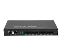 Eujgoov Gigabit Ethernet Fiber Converter,Gigabit Fiber Transceiver Ethernet Fiber Switch XXS-SFP-8F2G Gigabit Ethernet Fiber Switch 1.25G DC 5V/3A 10/100/1000Mbs Networking Transceiver