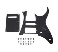Eujgoov Guitar Pickguard For Ibanez Rg250 Style 7 V Guitar Slick Black Surfaces Finish Rugged Sturdy Easy To Install Providing Guard For The Electronic Components