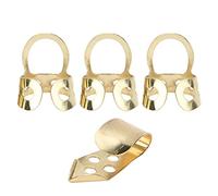 Eujgoov Guitar Picks with Index 3 Pieces and 1 x Adjustable Hollow Guitar Picks for Banjo and Guitar (Gold)