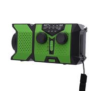 Eujgoov Hand Crank Radio Weather Radio with Solar Panel, LED Flashlight, 2000mAh Power Bank for Camping, Emergency, AM FM WB Broadcasts