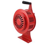 Eujgoov Hand Crank Siren, 125dB Loud Aluminum Alloy Emergency Alarm with Adjustable Volume, Manual Operated Safety Horn for Outdoor Survival Industrial Use (Red)