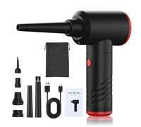 Eujgoov Handheld Car Vacuum Cleaner, Cordless Duster with LED Light, 3 Speeds, 2000mAh Battery for Car and Home Use (AD38 Black Standard Version)