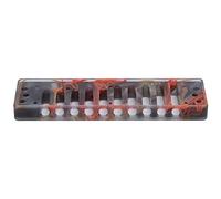 Eujgoov Harmonica Comb 10 Holes Accessory Acrylic Blues Part Harmonicas Musical, Easy Installation, Exquisite Workmanship, Round Hole Nozzle, SP20 Application, Amber Color (Amber (color))