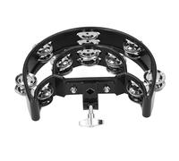 Eujgoov Hi Hat Tambourine 40 Bells 10 Sets Stainless Steel Hand Crank Mounting Bracket for Musicians