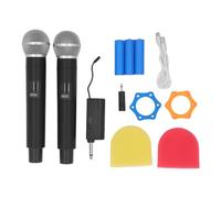 Eujgoov Karaoke Mic System Rechargeable, Wire Less Microphone Set of 2 with Receiver Handheld Microphones Dynamic Singing Machine