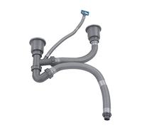 Eujgoov Kitchen Sink Drain Hose Kit, PP PVC Stainless Steel Universal | Kitchen Sink Drain Hose Kit, PP PVC Stainless Steel Universal Drain Kit with Expandable Double Hose, Quick Draining,