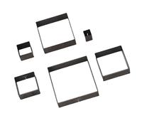 Eujgoov Leather Square Cutter Tool Square Leather Punch Cutter Set 6 Pcs Alloy Steel Cutting Dies 5mm 10mm 15mm 20mm 25mm 30mm Side Length with Manual Spot Welding for Crafting