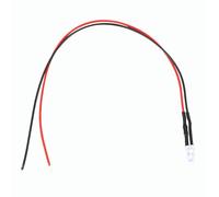 Eujgoov LED Diode Wired Bulbs 12V Pre Wired 5mm LED Lights 20cm Leads Low Power 0.06W for Lighting Projects Hobbyists Boats Cameras Parties (White Hair)