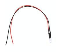 Eujgoov LED Diode Wired Bulbs 12V Pre Wired 5mm LED Lights 20cm Leads Low Power 0.06W for Lighting Projects Hobbyists Boats Cameras Parties (Warm White Hair)