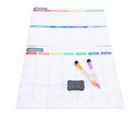 Eujgoov Magnetic Dry Erase Calendar Whiteboard Set 16x12 Monthly Weekly Daily Planner Board with 8 Markers + Eraser for Fridge Home Office School