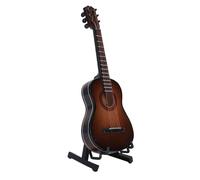 Eujgoov Miniature Guitar Model, 15cm Maple Wood with Stand