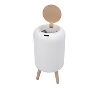 Eujgoov Motion Sensor Trash Can, Smart Plastic Lid Trash Bin Automatic for Kitchen and Bathroom, Nordic Design, Space-Saving Efficient Waste Management (White)