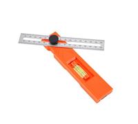 Eujgoov Multi Angle Marking Ruler, ABS and Stainless Steel Adjustable Scribing Ruler 0 to 16cm with Level Bubble Fixed Point Marker Foldable Tool for Woodworking Carpentry Drywall